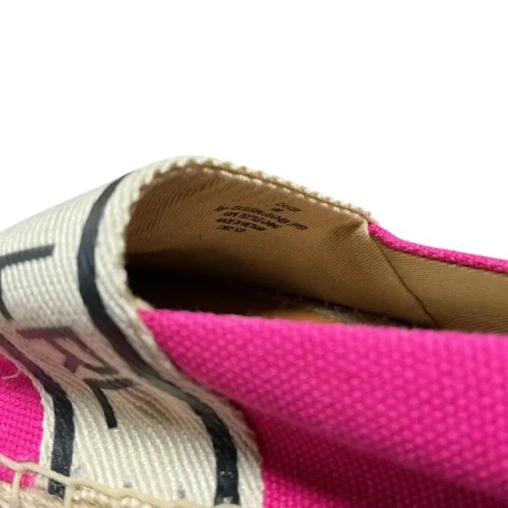 Lauren Ralph Lauren Shoes Women 10 Pink Canvas Caylee Espadrille Slip On Vegan